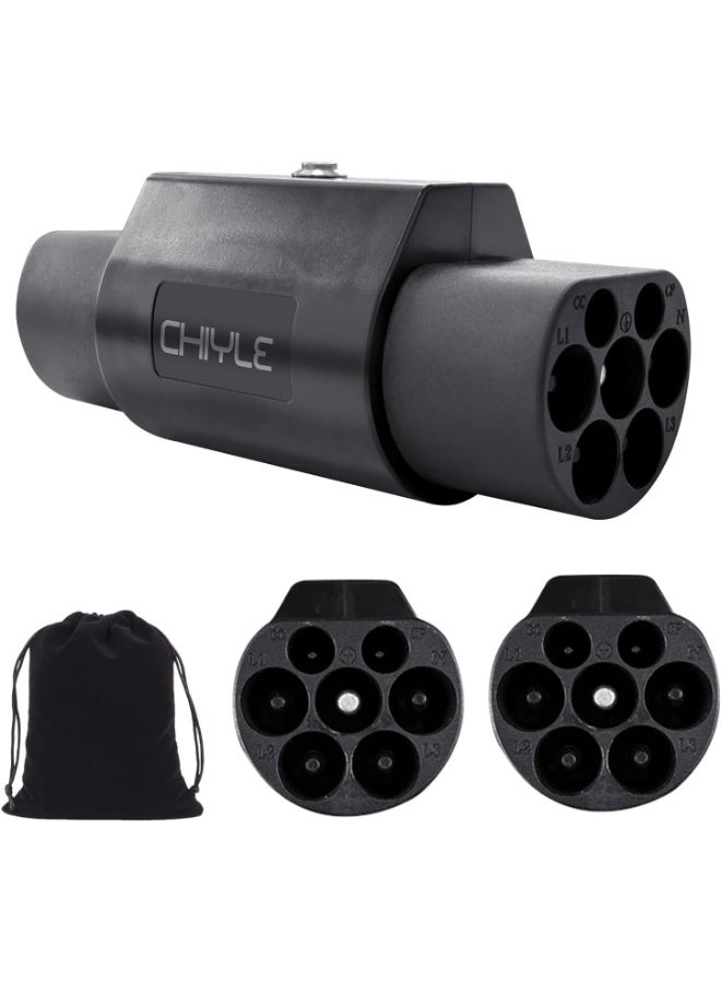 كيل › محول شاحن من النوع 2 الى جي بي تي اي في، توافق عالمي وشحن عالي السرعة للسيارة الكهربائية، سهل الحمل والاستخدام، ملحقات سيارة من تشيلي-(32 أمبير 440 فولت) - Image 1